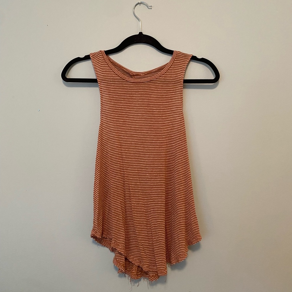 American Eagle - Burnt orange striped tank top